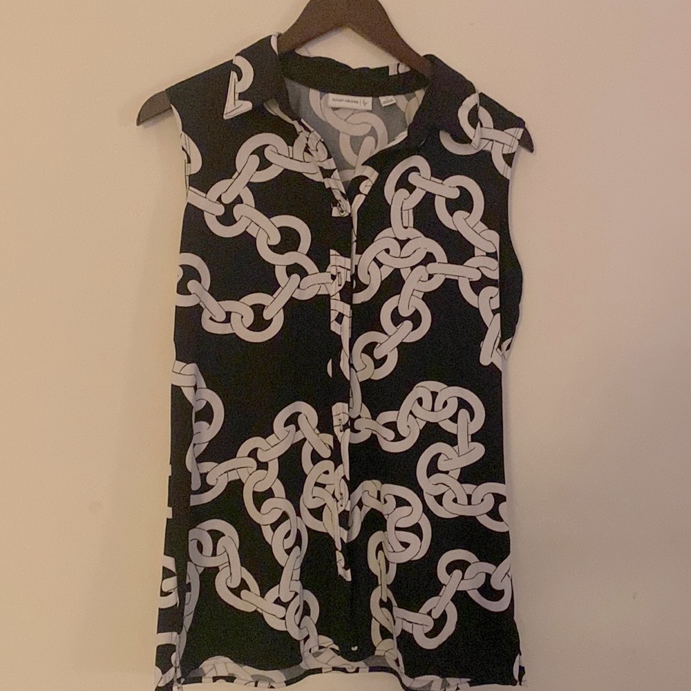 Black & White Anchor Blouse